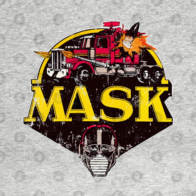 M.A.S.K|1980's Cartoon|Kids 1980's|Animation|Retro|Worn Look 1980s Design| by Rivenfalls